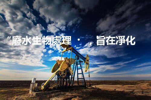 “廢水生物處理，旨在凈化水源，守護(hù)碧水藍(lán)天”